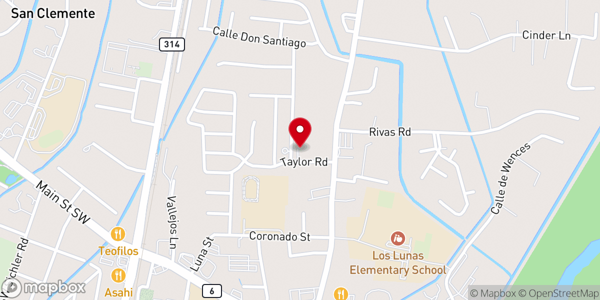 Map showing location of Westside Family Chapel