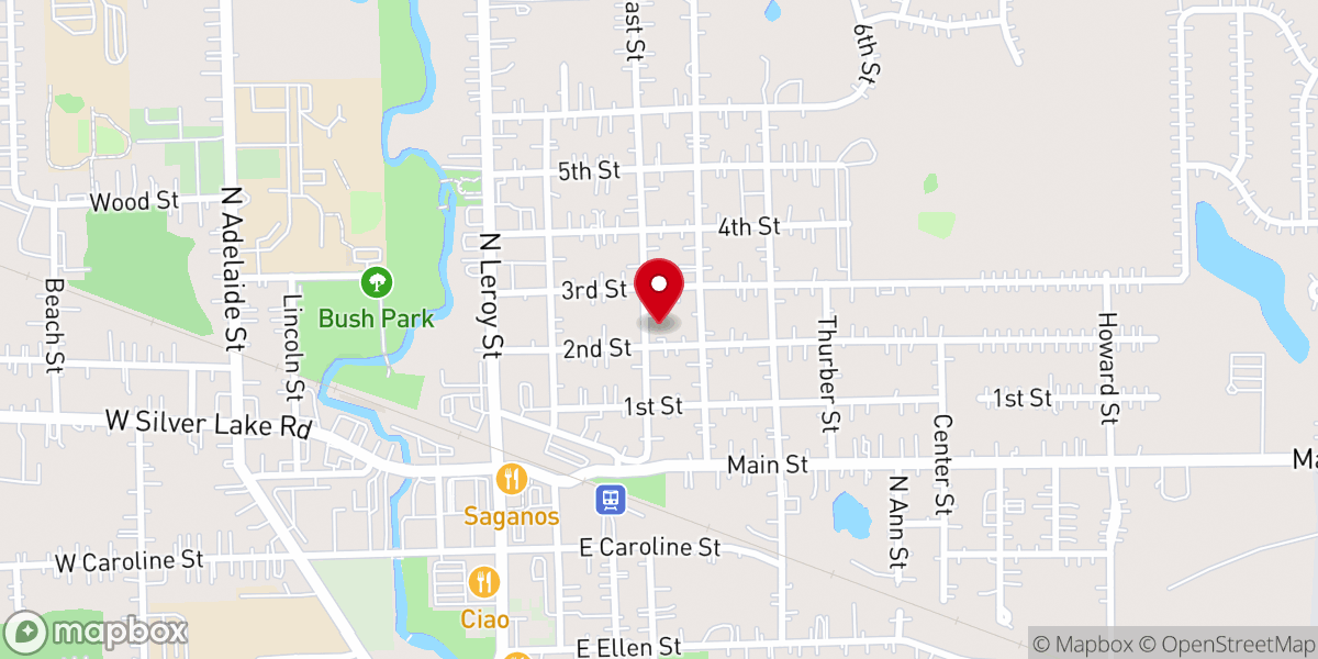 Map showing location of Heritage Baptist Church