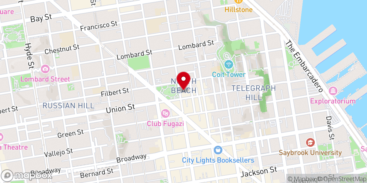 Map showing location of Revive San Francisco