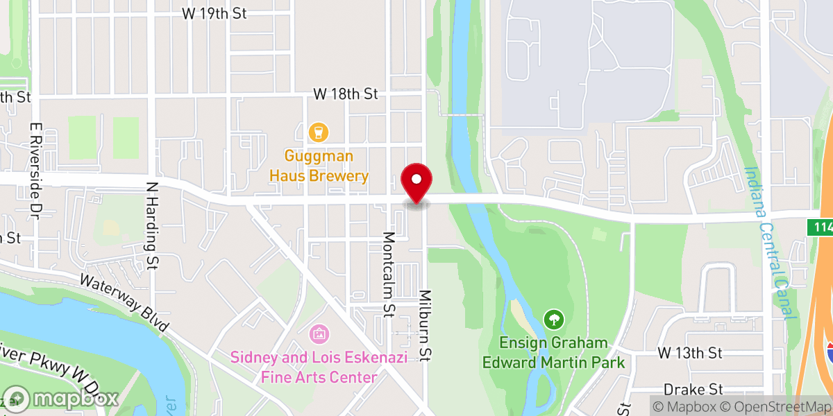Map showing location of Mount Olive Missionary Baptist Church