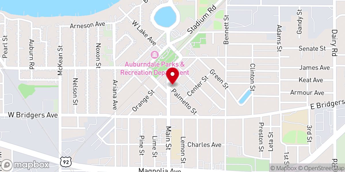 Map showing location of St. Alban's Episcopal Church