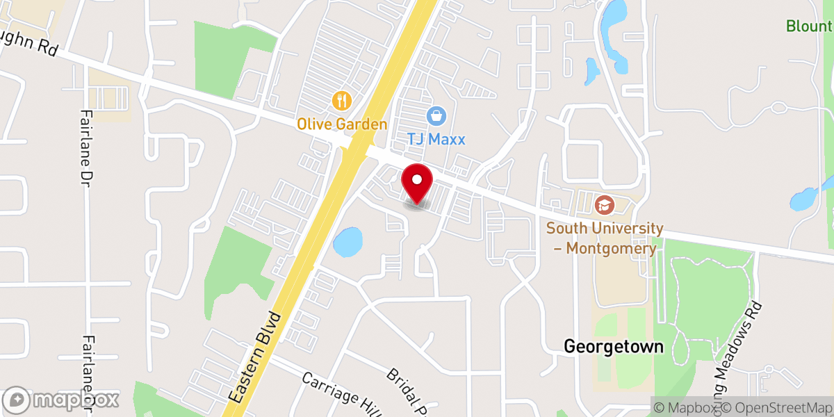 Map showing location of Grace Community Church – Montgomery, AL