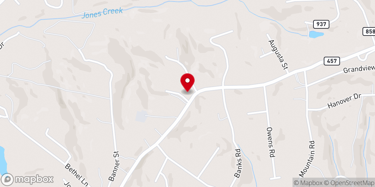 Map showing location of Chatham Heights Baptist Church