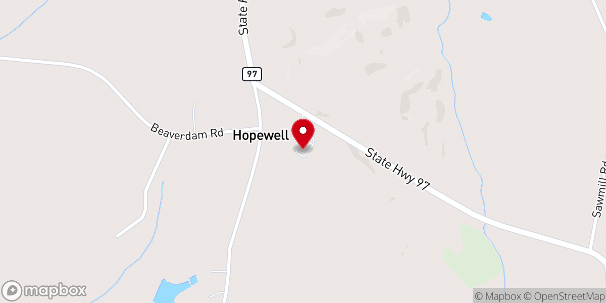 Map showing location of Mount Zion Number 2 African Methodist Episcopal Zion Church