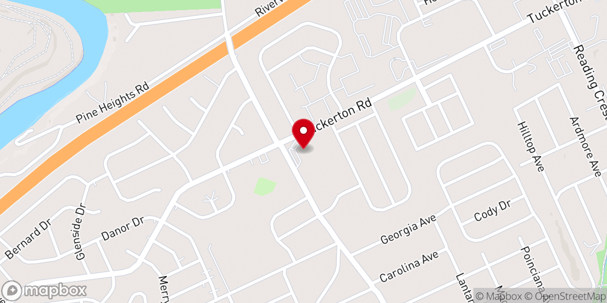 Map showing location of Good Shepherd Evangelical Lutheran Church