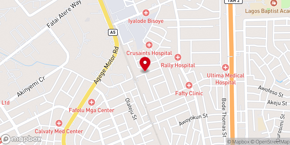 Map showing location of Rccg Awesome glory assembly