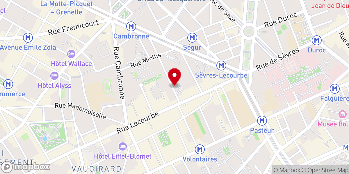 Map showing location of Église Saint-Rita de Paris