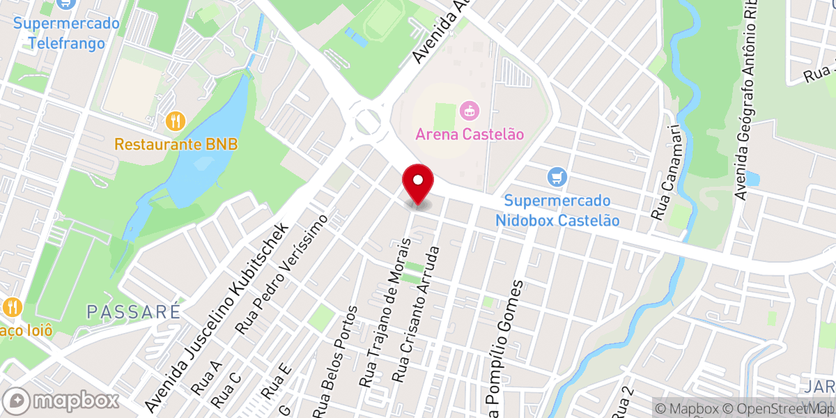Map showing location of Igreja do Nazareno Central de Fortaleza