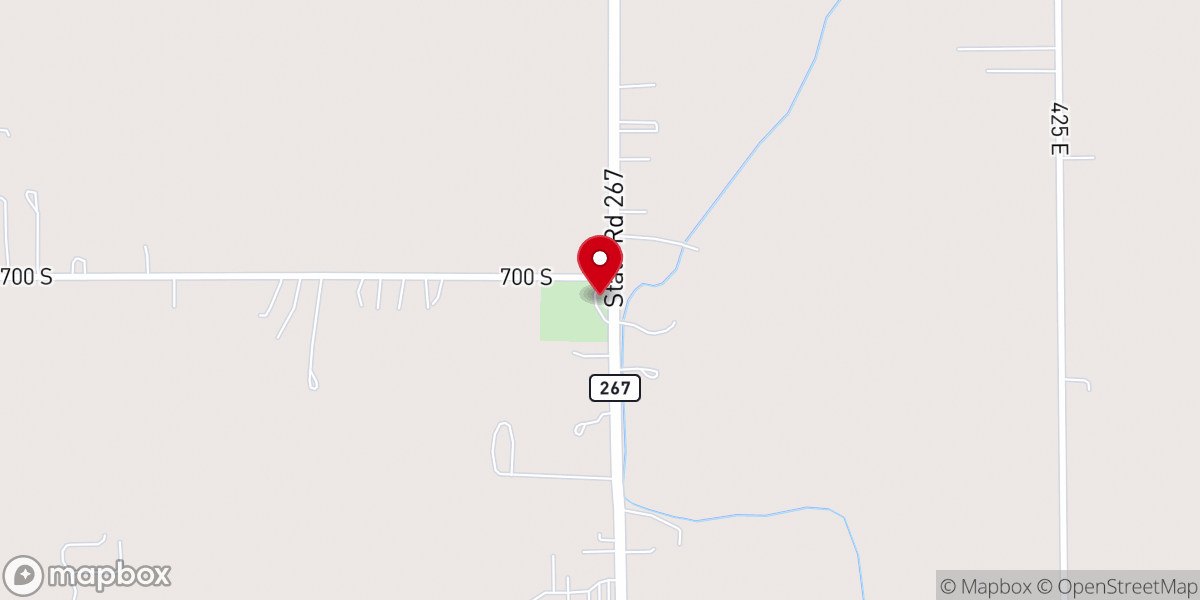 Map showing location of Mount Tabor Primitive Baptist Church