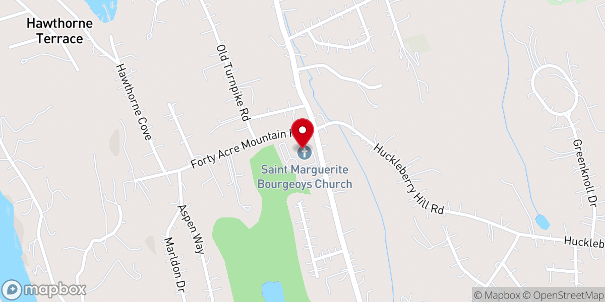Map showing location of St. Marguerite Bourgeoys Church
