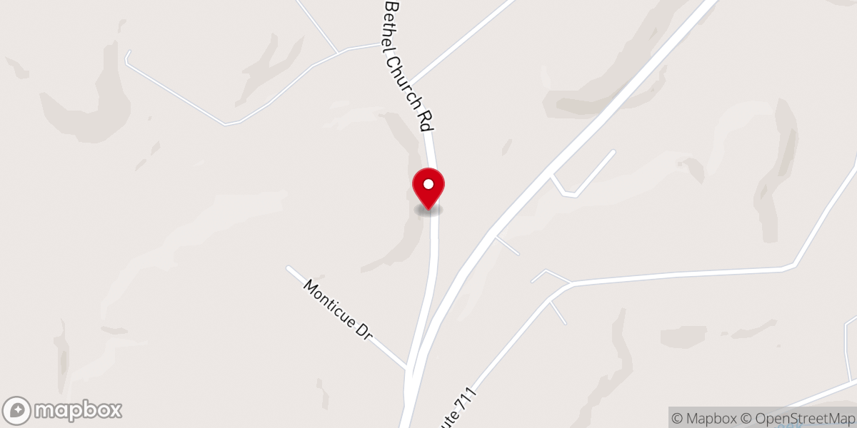 Map showing location of Free Gospel Church