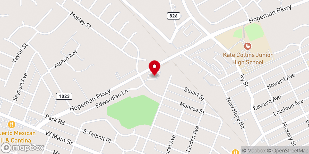 Map showing location of Waynesboro Mennonite Church