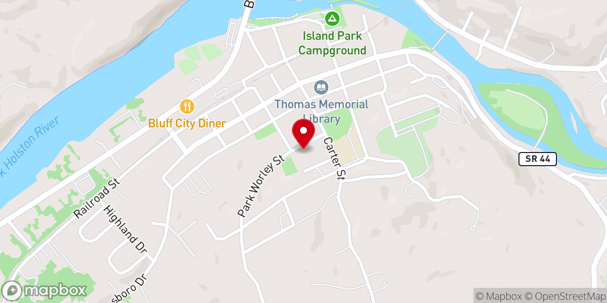 Map showing location of First Christian Church