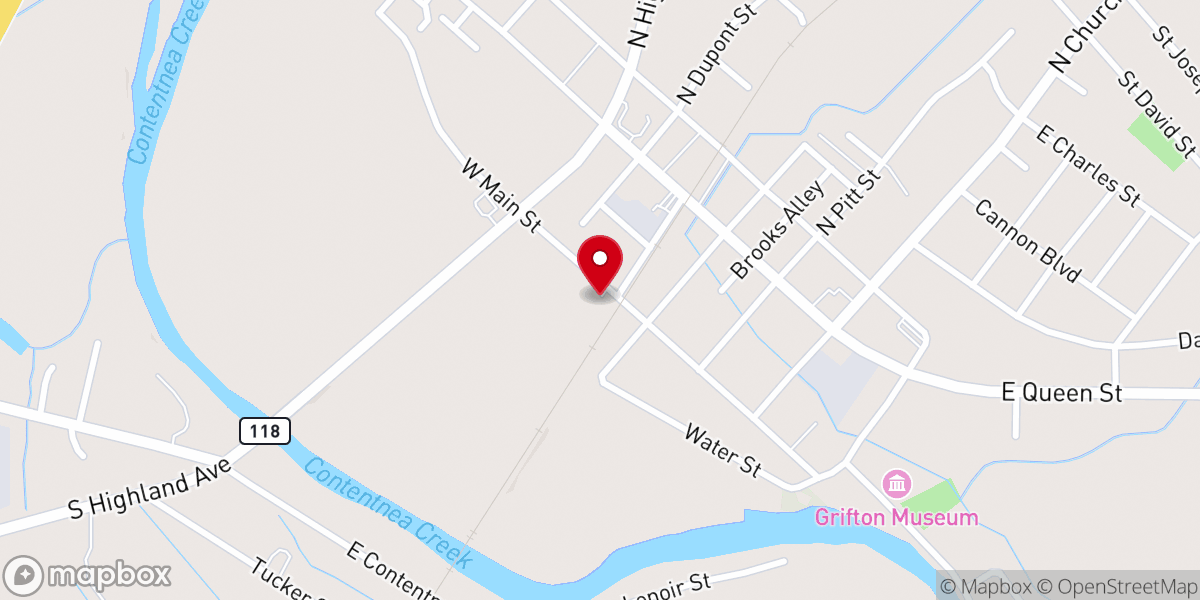 Map showing location of Grifton Chapel Church-Christ