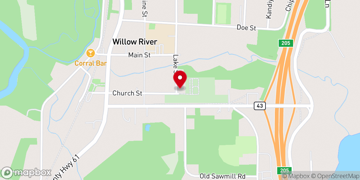Map showing location of St Mary's Catholic Church