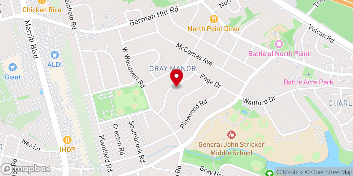 Map showing location of First Lutheran Church