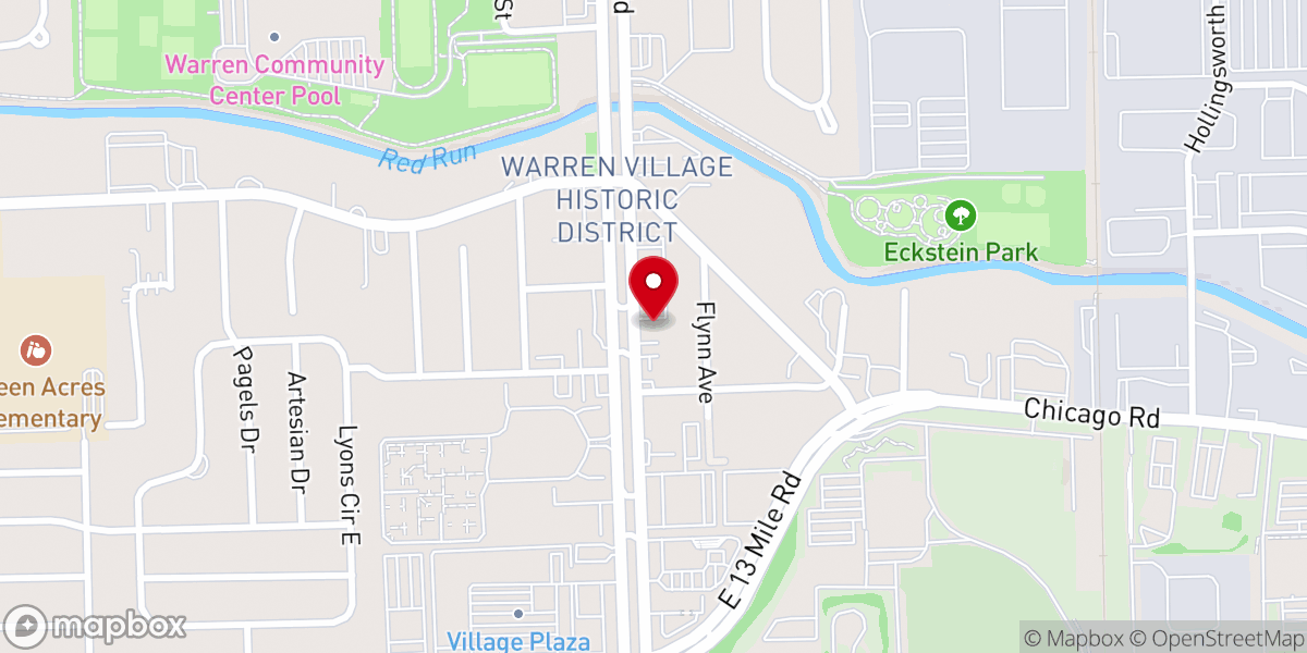 Map showing location of St Paul United Church of Christ