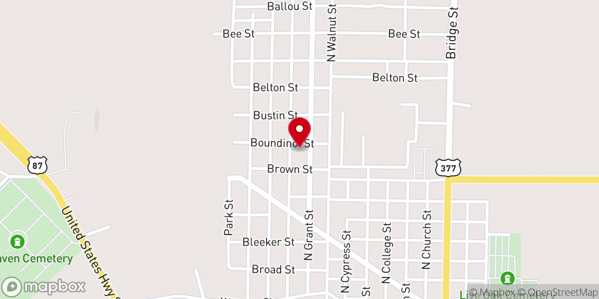 Map showing location of Calvary Temple Assembly Of God