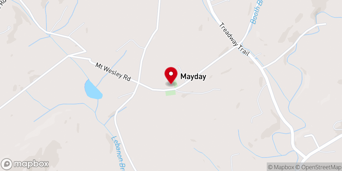 Map showing location of Vincent United Methodist Church