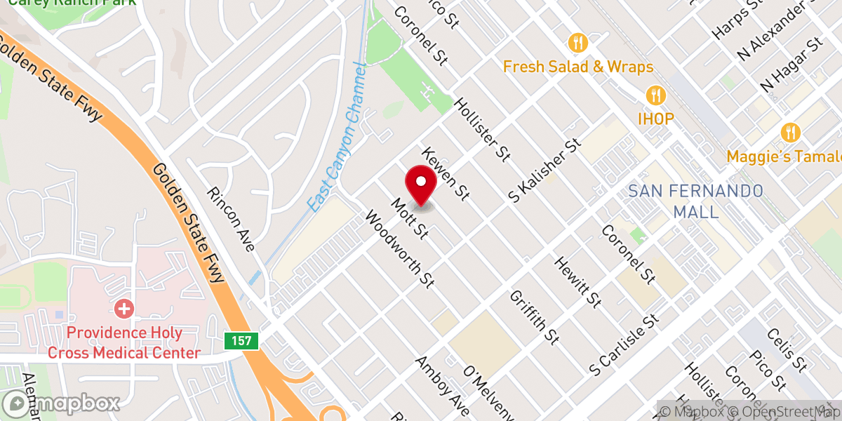 Map showing location of Santa Rosa Catholic Church