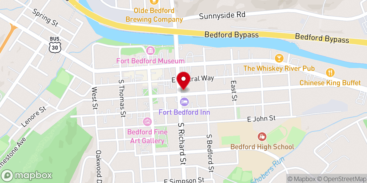 Map showing location of St Thomas Catholic Church