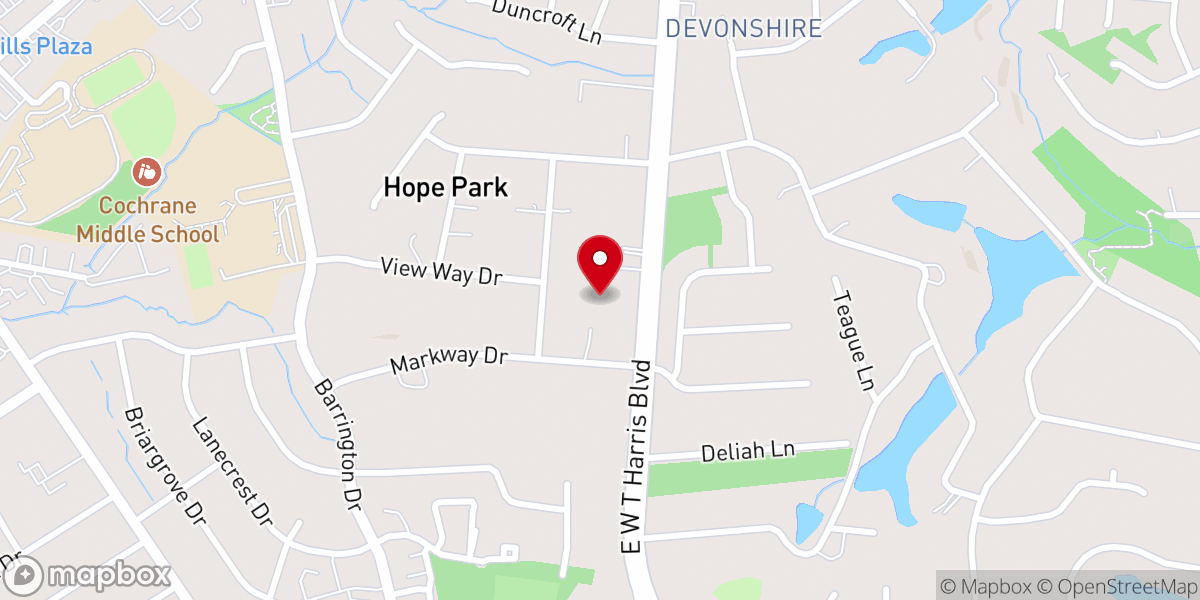 Map showing location of Joyce Saunders Ministries