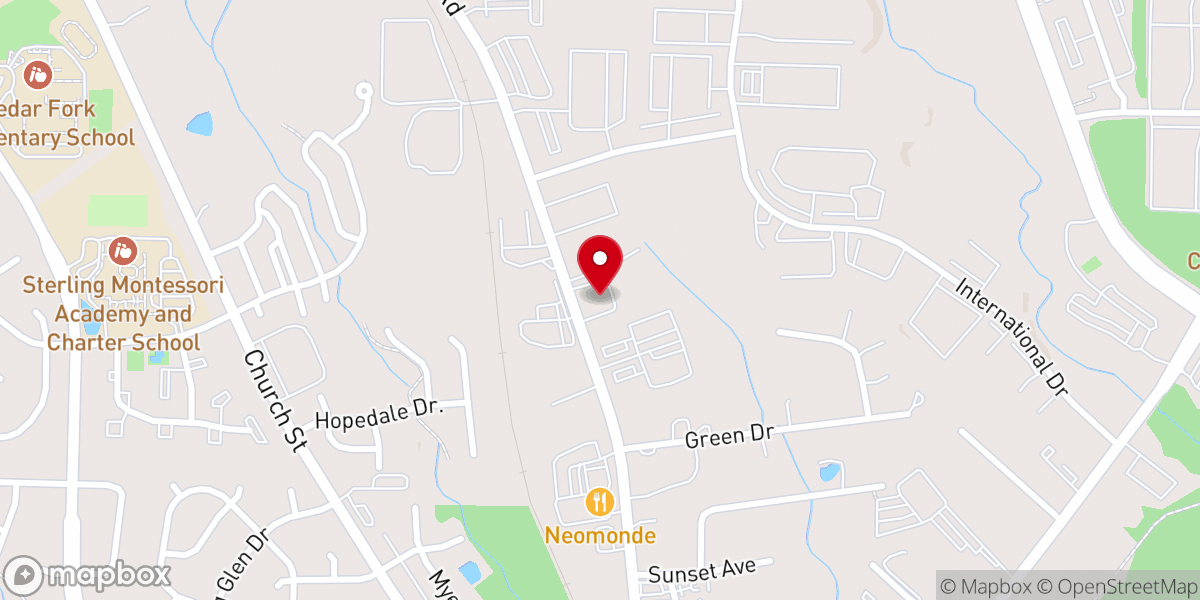 Map showing location of Christ International Church