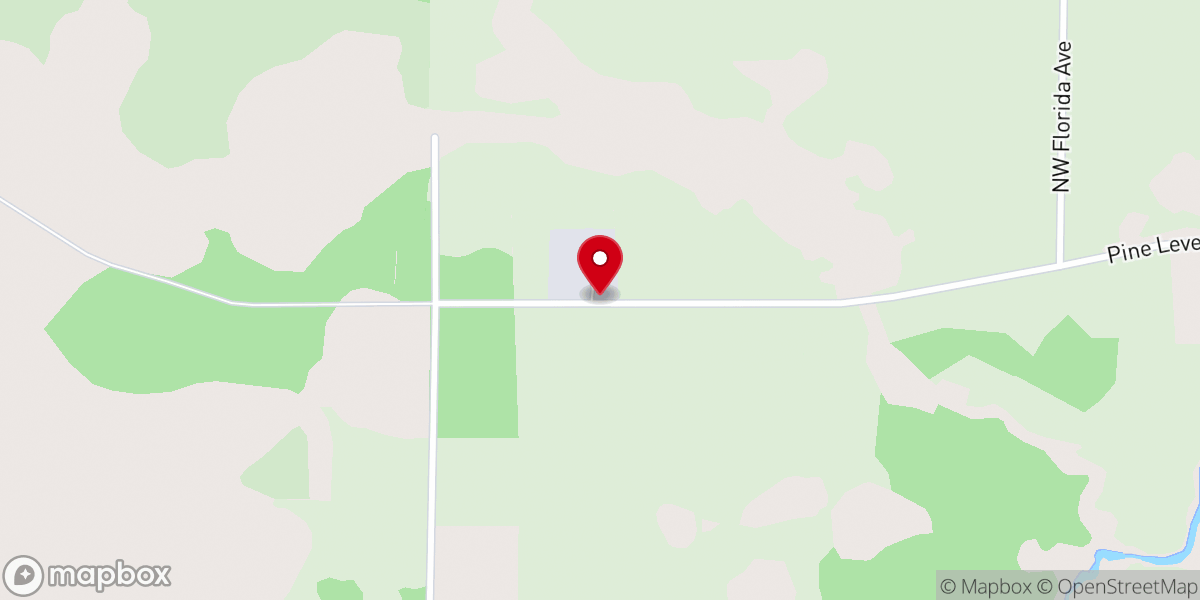 Map showing location of Pine Level United Methodist Church Historical Marker