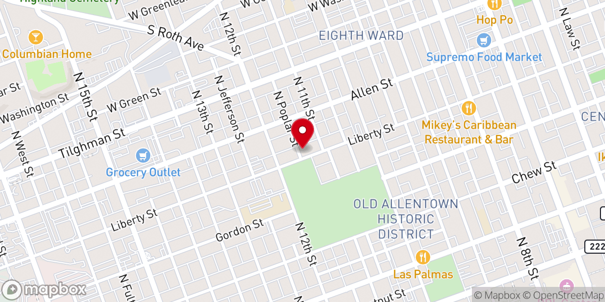 Map showing location of Faith Tabernacle Deliverance