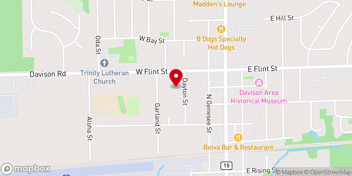 Map showing location of St. John Family Center