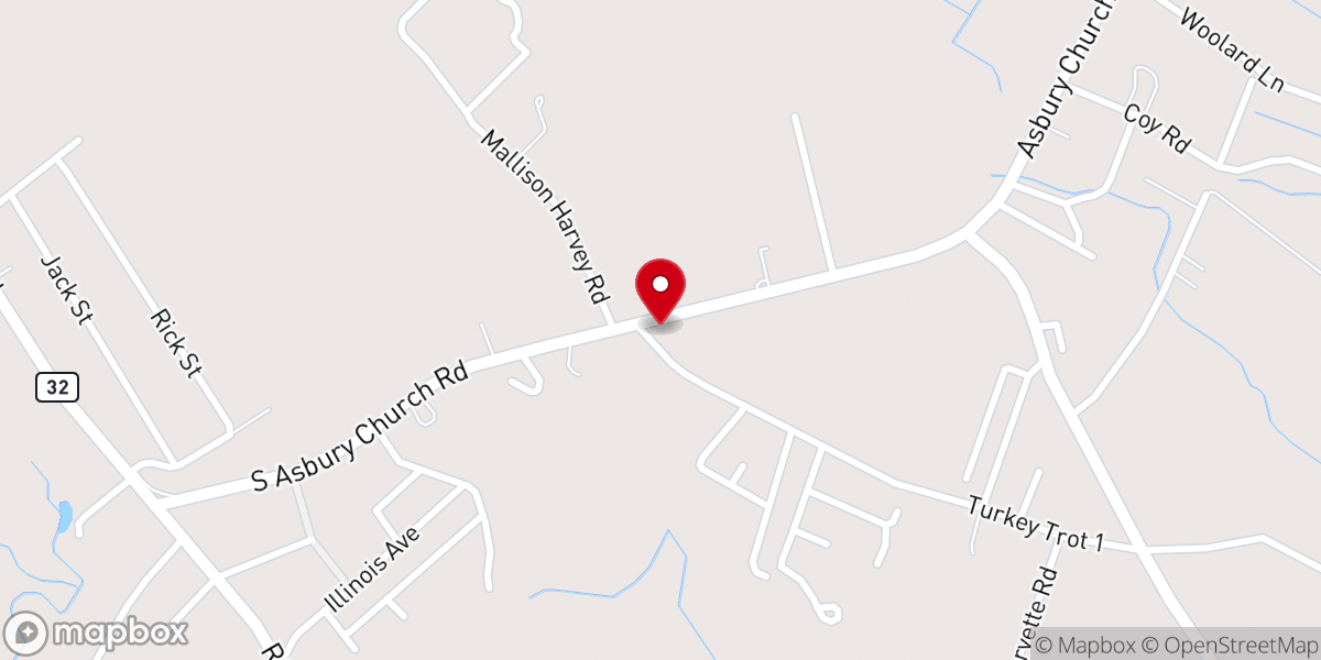 Map showing location of St. Luke Church of Christ
