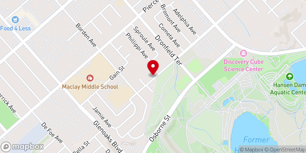 Map showing location of Guardian Angel Catholic Church