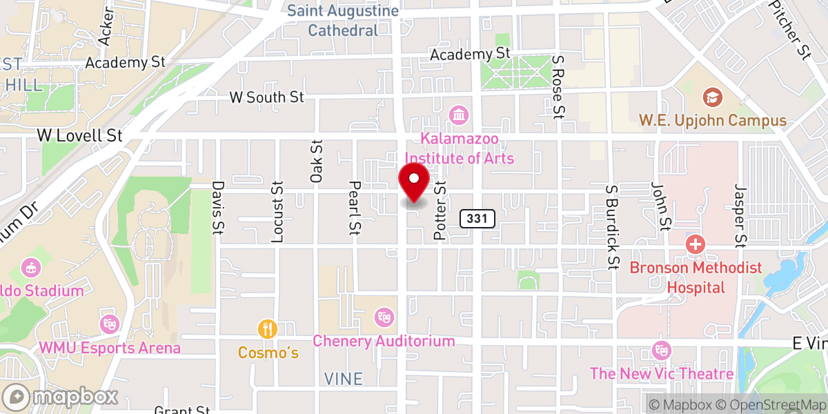 Map showing location of Annunciation Greek Orthodox Church