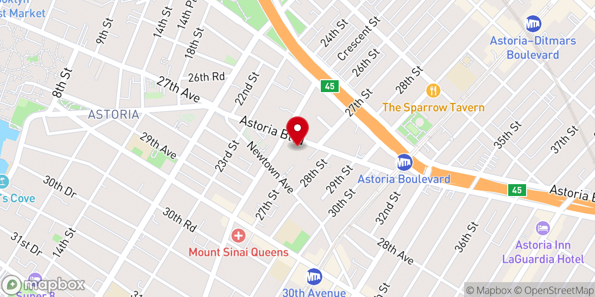 Map showing location of The Marquee Astoria