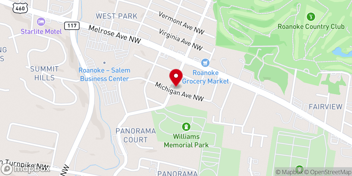 Map showing location of Washington Heights Grace Brethren Church