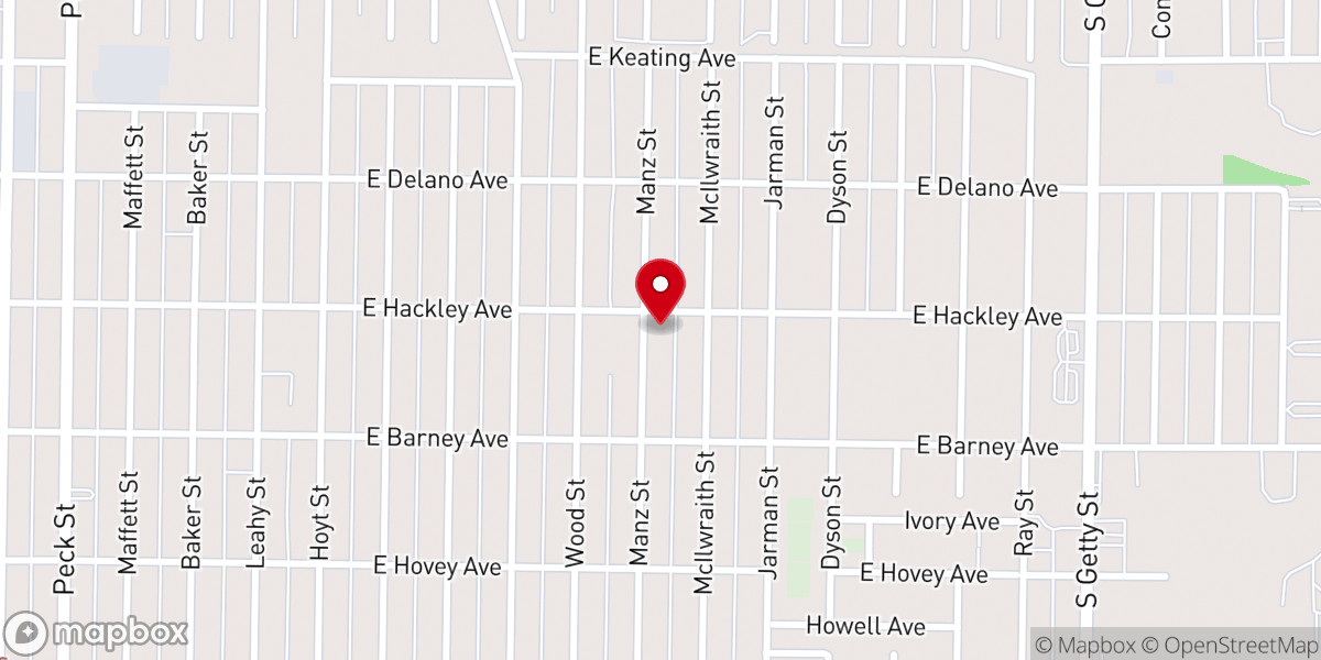 Map showing location of New Jerusalem Baptist Church