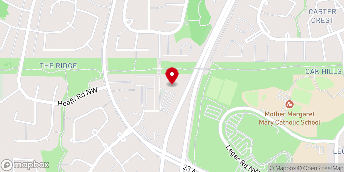 Map showing location of St. Thomas More Catholic Church