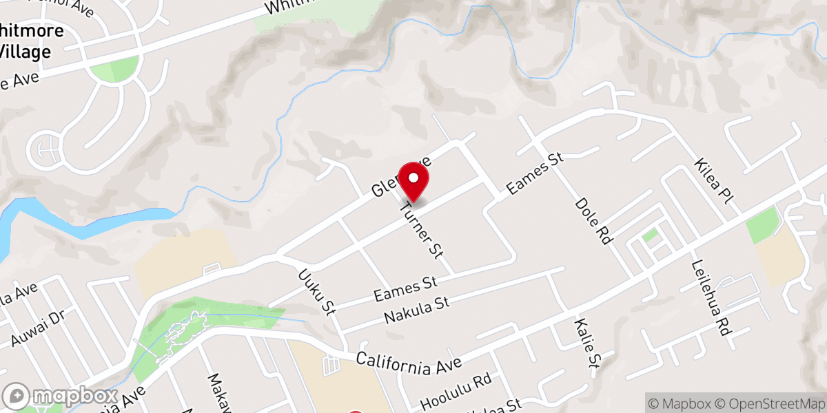 Map showing location of Wahiawa Christian Church