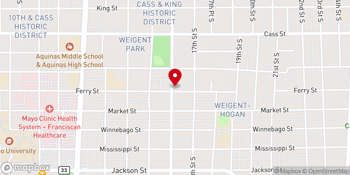 Map showing location of Adoration Church
