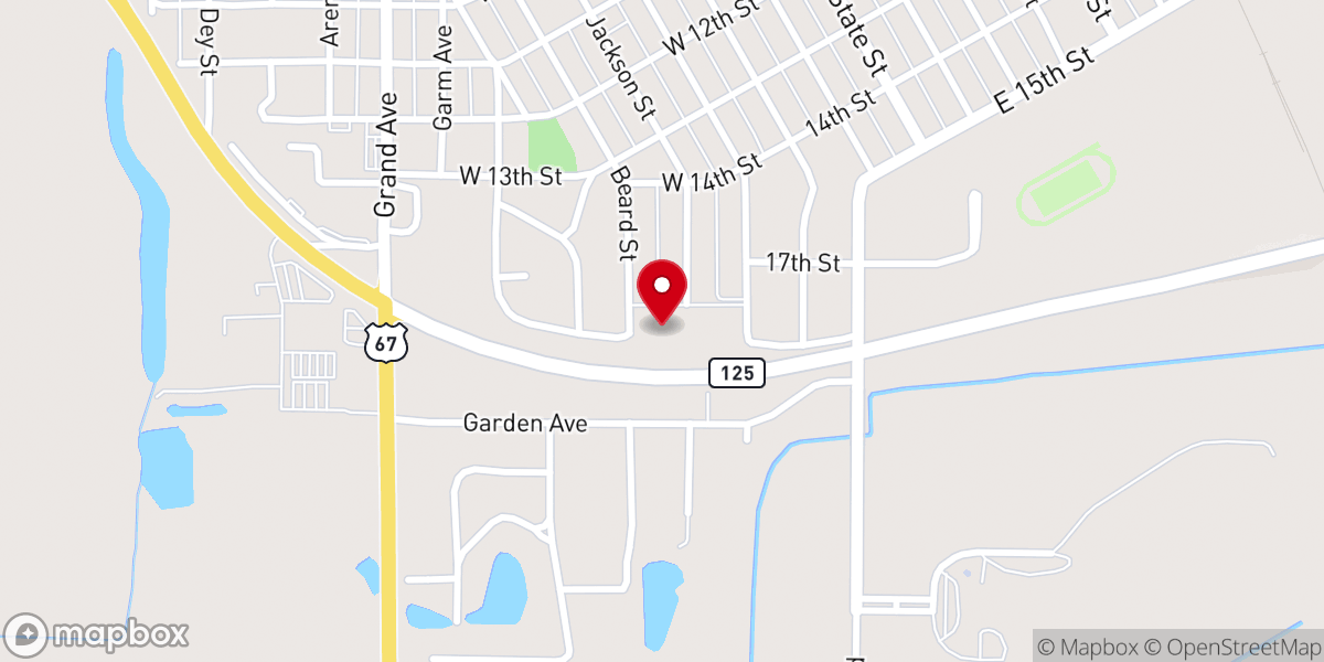 Map showing location of Beardstown Christian Academy