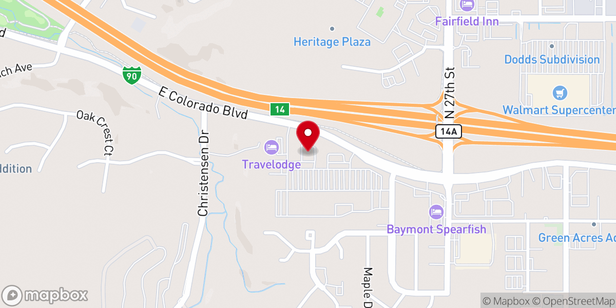 Map showing location of Perkins American Food Co.