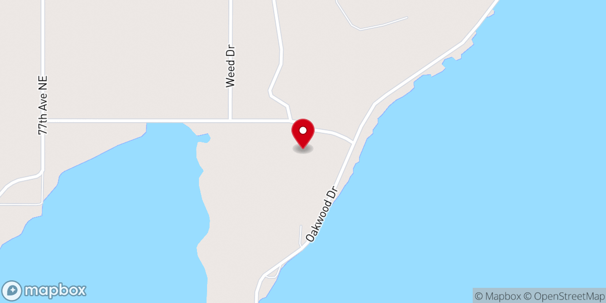 Map showing location of St. Olaf Retreat Center