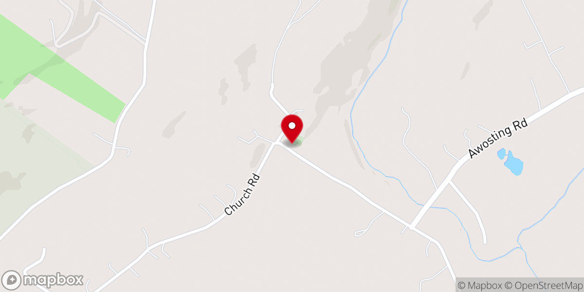 Map showing location of Crawford Church