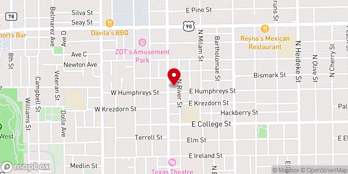 Map showing location of Abbott House