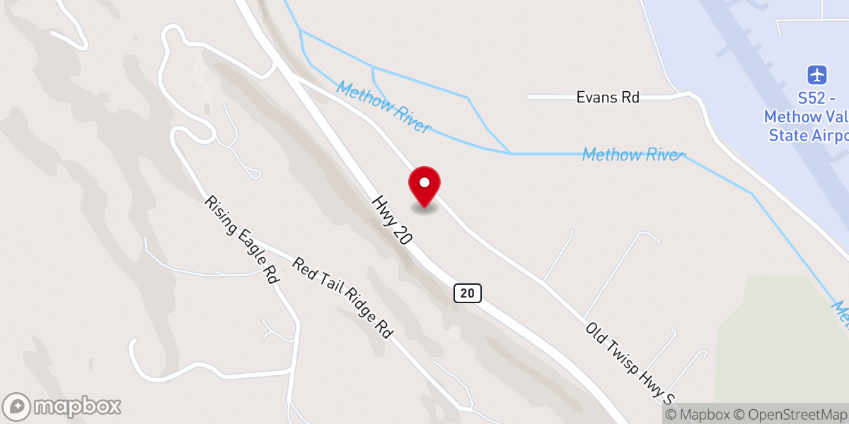 Map showing location of Methow Valley United Methodist