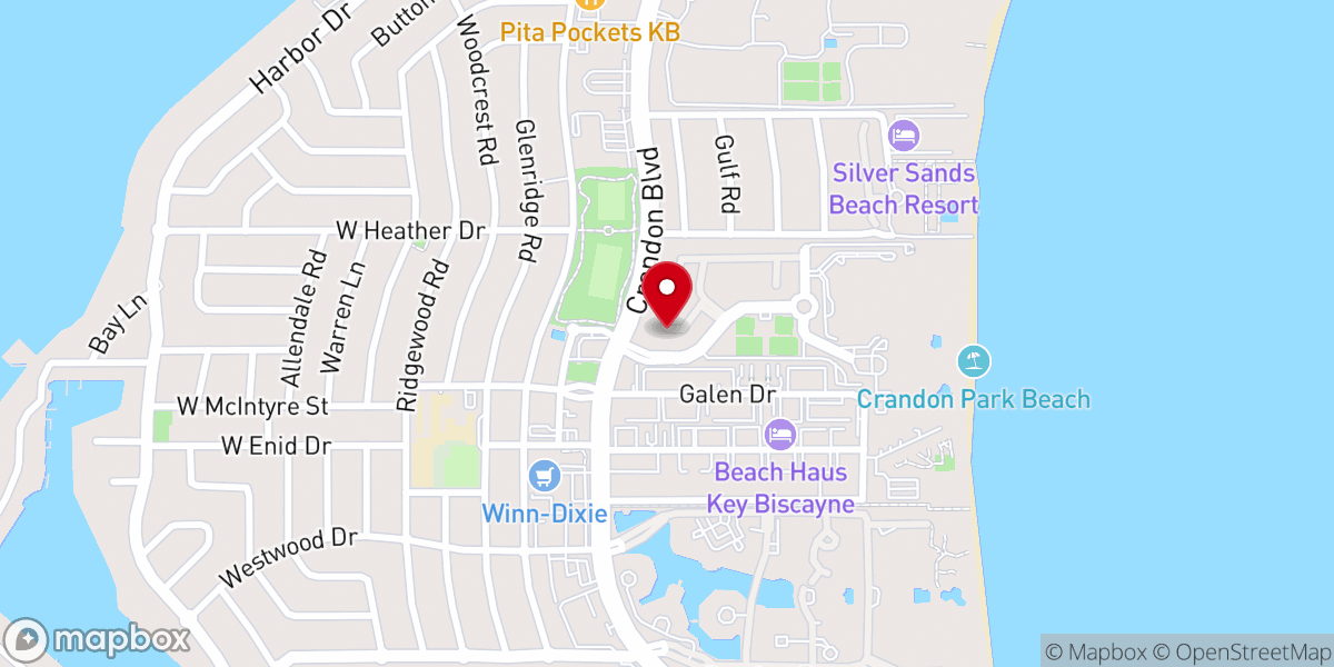 Map showing location of Key Biscayne Presbyterian Church Inc