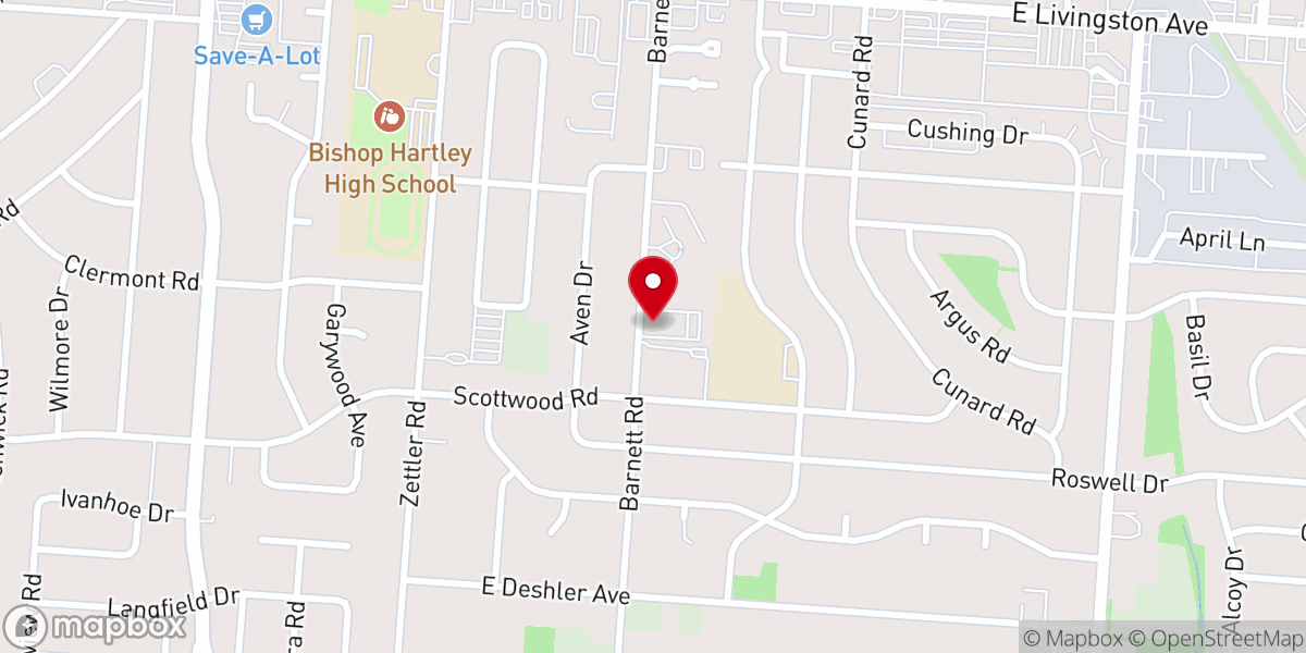 Map showing location of Barnett Road Baptist Church