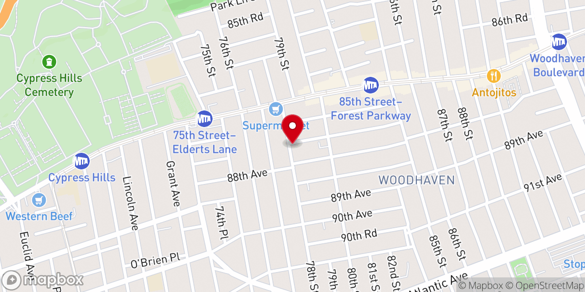 Map showing location of CASA DE ADORACION/HOUSE OF WORSHIP NY
