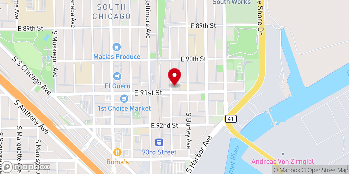 Map showing location of Our Lady of Guadalupe Roman Catholic Church