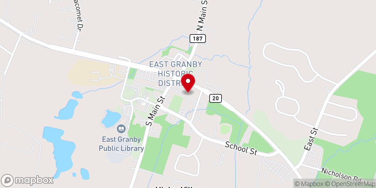 Map showing location of East Granby Family Practice